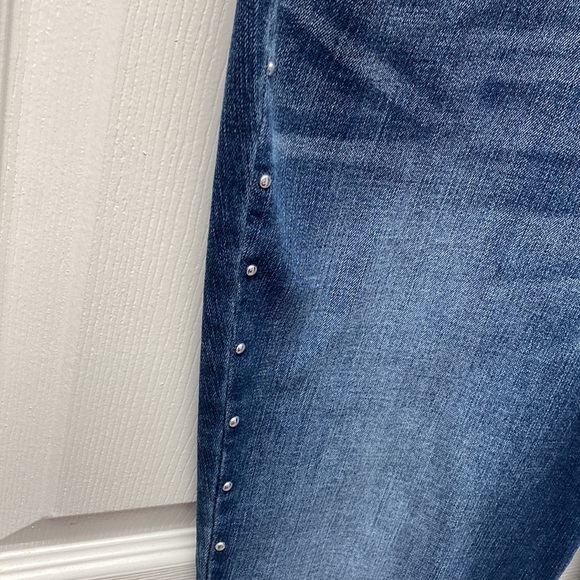 Q a.n.a solid blue stretch skinny plus size denim jeggings jeans 👖 size 18 - Picture 3 of 7